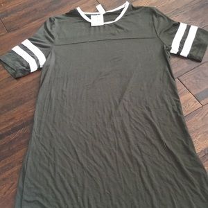 Dark green t-shirt dress from Altar’d State